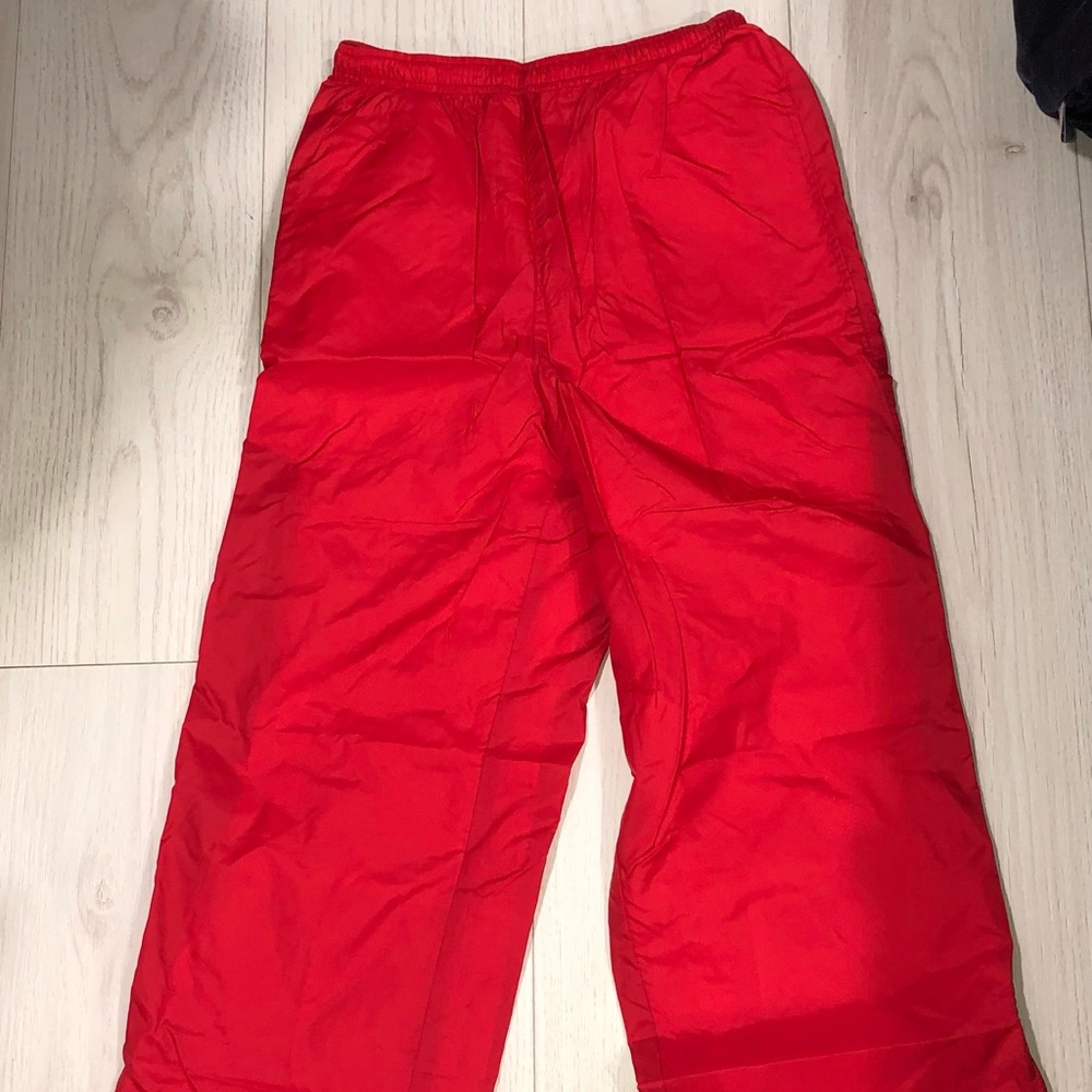 Bright red Lined, athletic pants